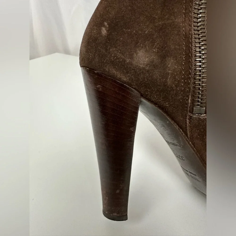 Miu Miu Chocolate Brown Suede Boots Sz 7.5